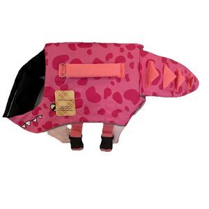 Dog Life Vest Jacket Size L Pink Alligator Adjustable Straps Handle Leash Ring
